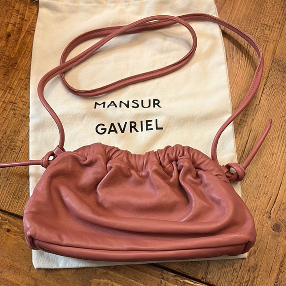 Mansur Gavriel Mini Cloud Clutch in Blush - Picture 1 of 5